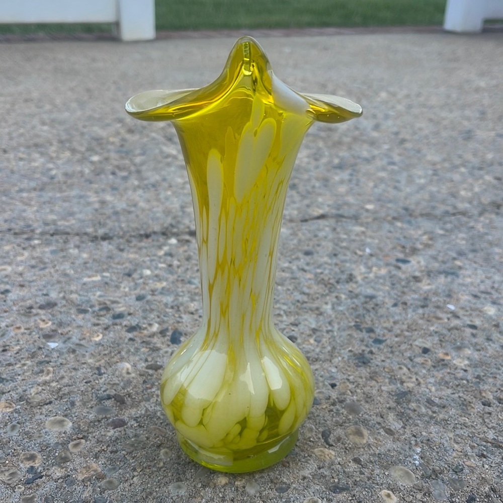 Yellow One or Two stem vase